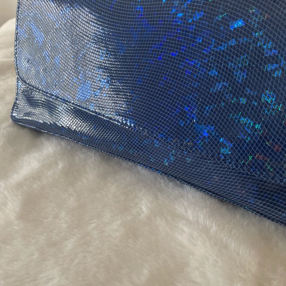 New Blue moon light leather Clutch vintage versatile style - Picture 2 of 5